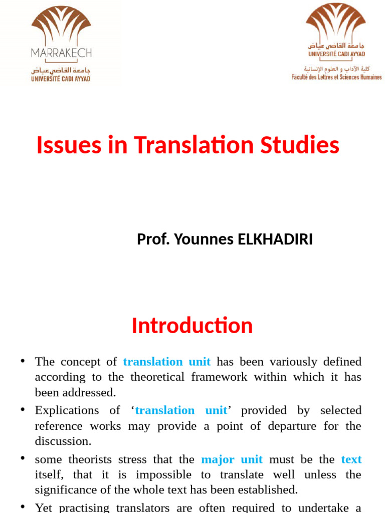 PR LECTURE About Issues in Translation Studies | PDF | Semantics ...