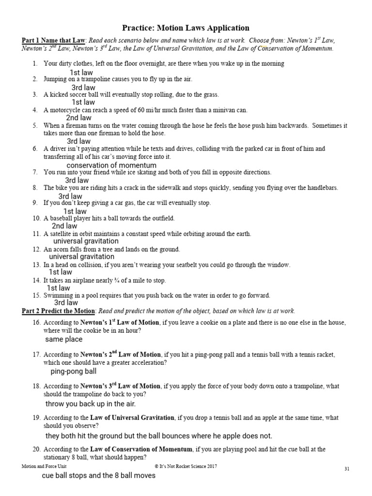Kami Export - Serenity Richards - Forces & Newton's Laws | PDF | Force ...