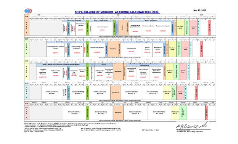 Academic Calendar 2023 24 F | PDF | Clinical Medicine | Health Care
