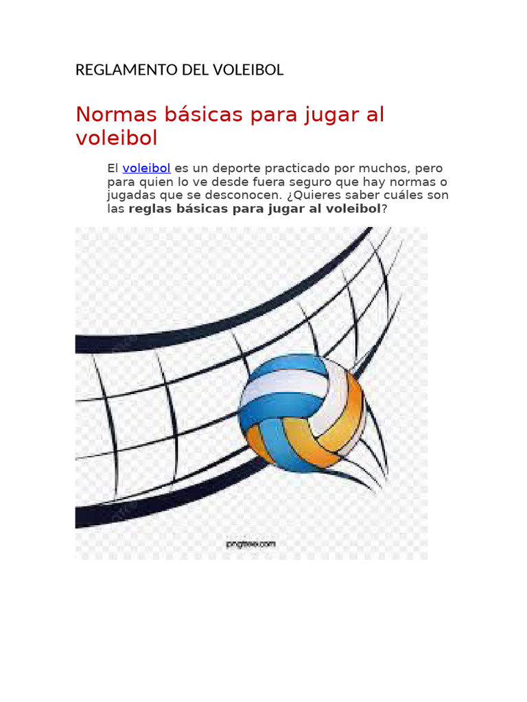 Reglamento Del Voleibol PDF - 1
