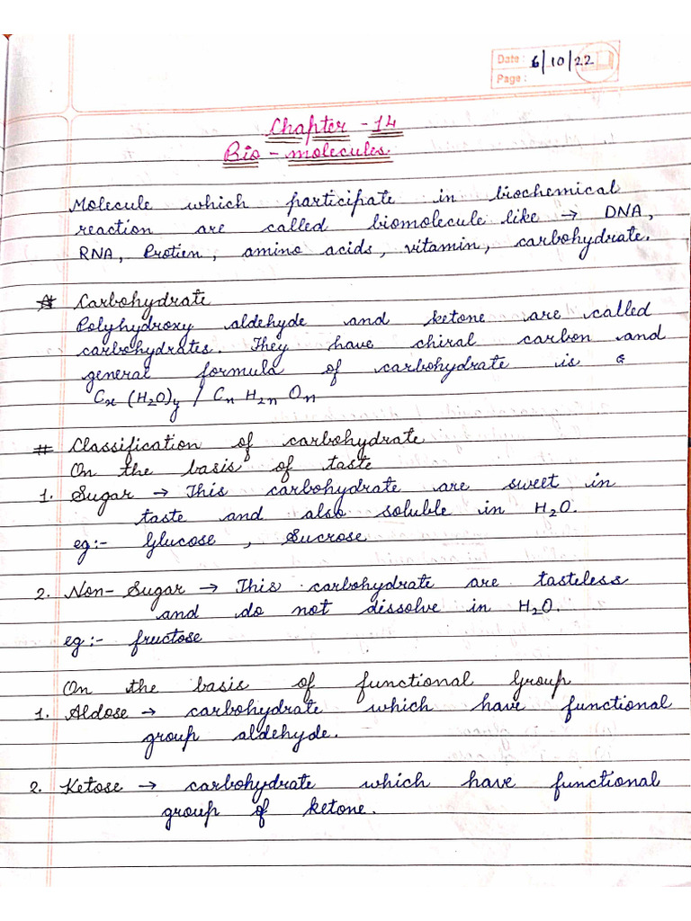 CH 14 Bio Molecules | PDF