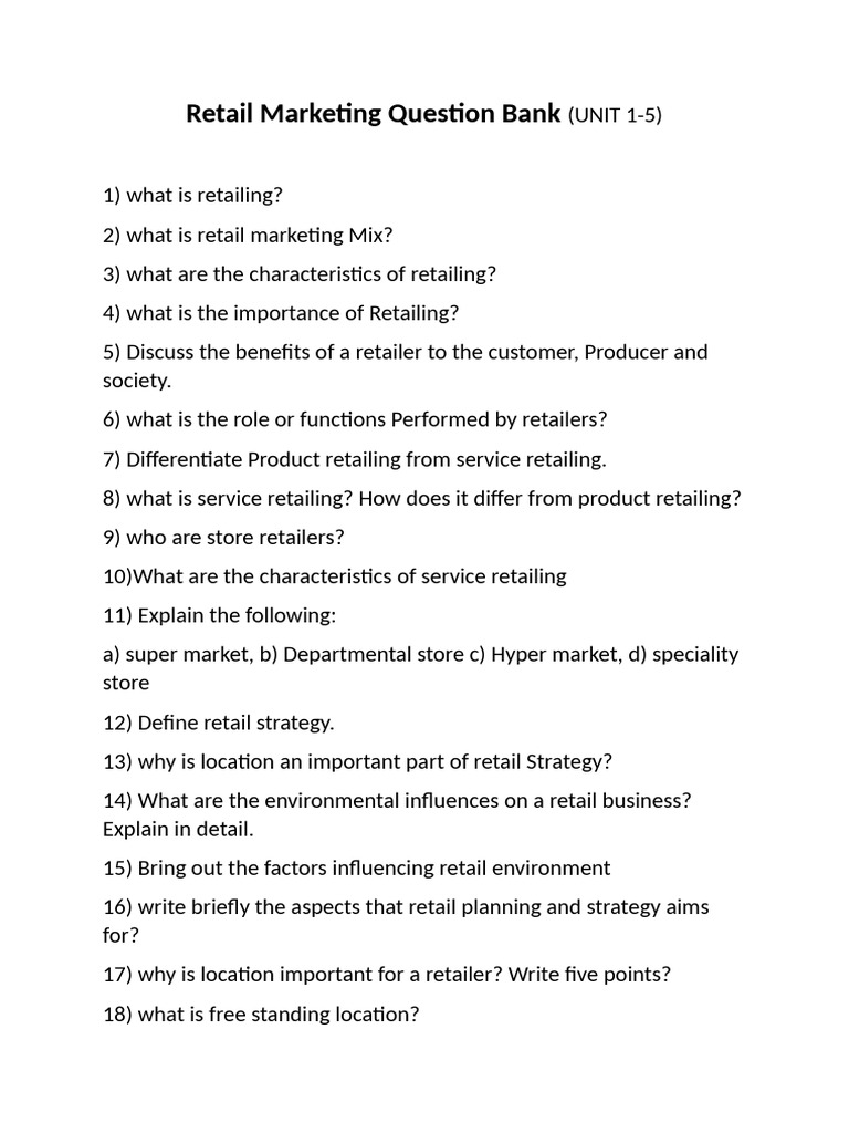 Retail Marketing Functions and Strategies | PDF | Retail | Marketing