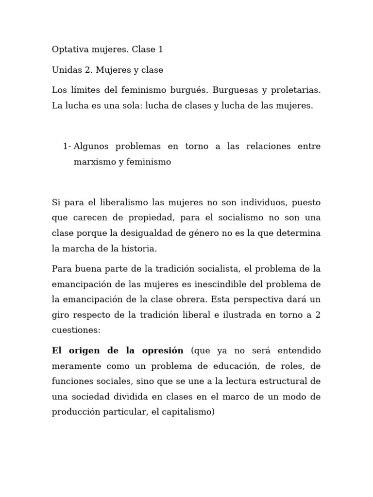 Optativa Mujeres | PDF | Feminismo | Estudios de género