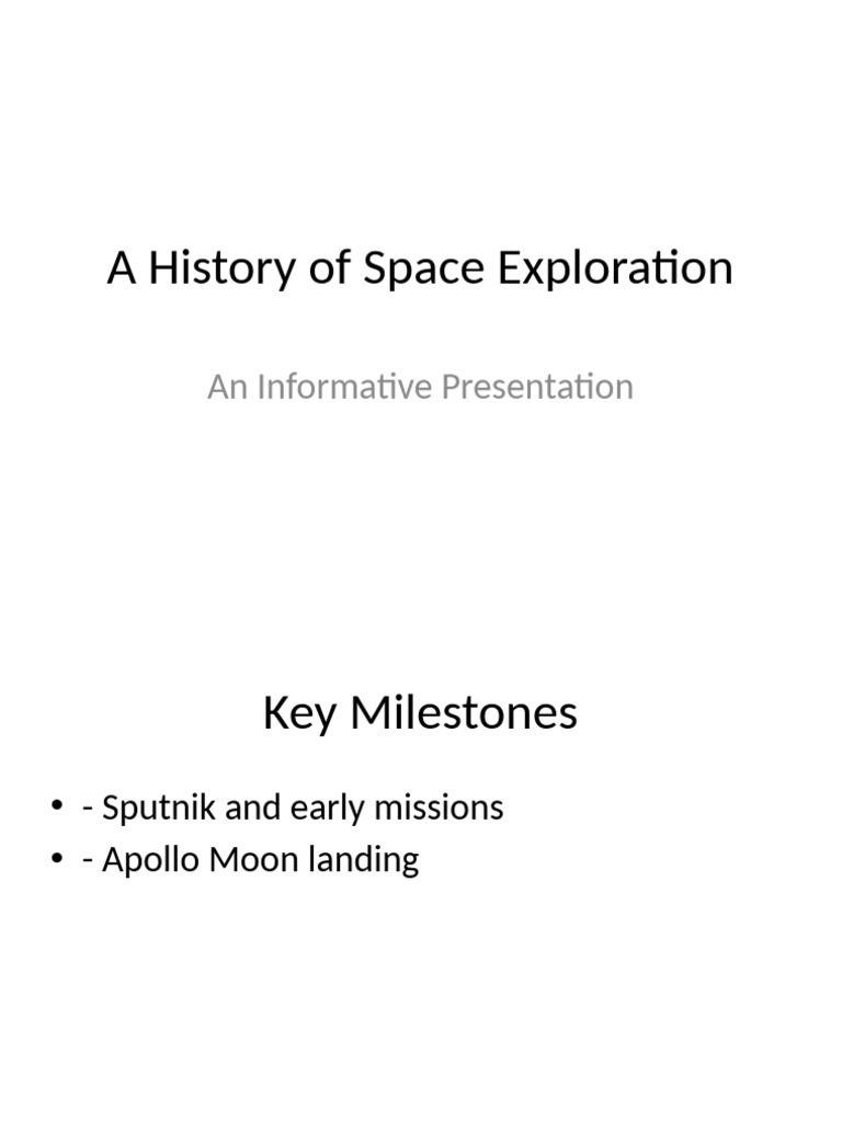Space Exploration Presentation Pdf