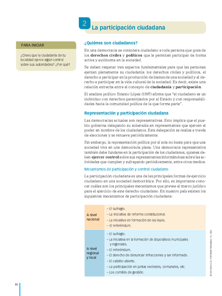 Mecanismos de Participación Ciudadana | PDF | Democracia | Ideologías ...