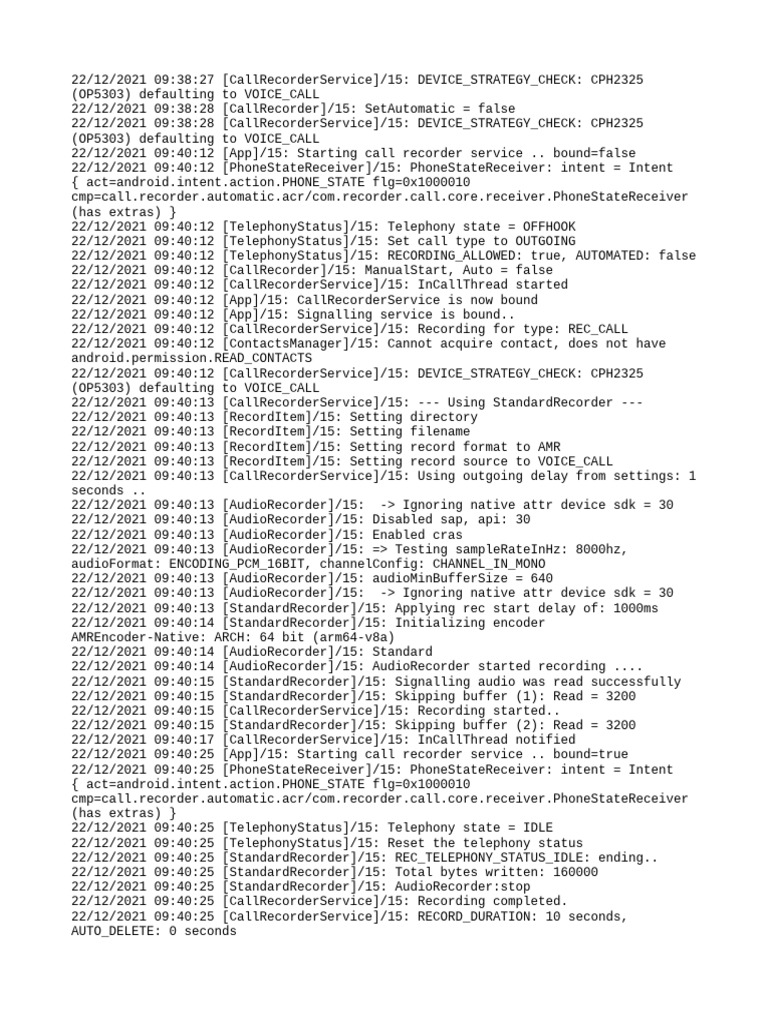 Callrecord log pdf computer architecture software
