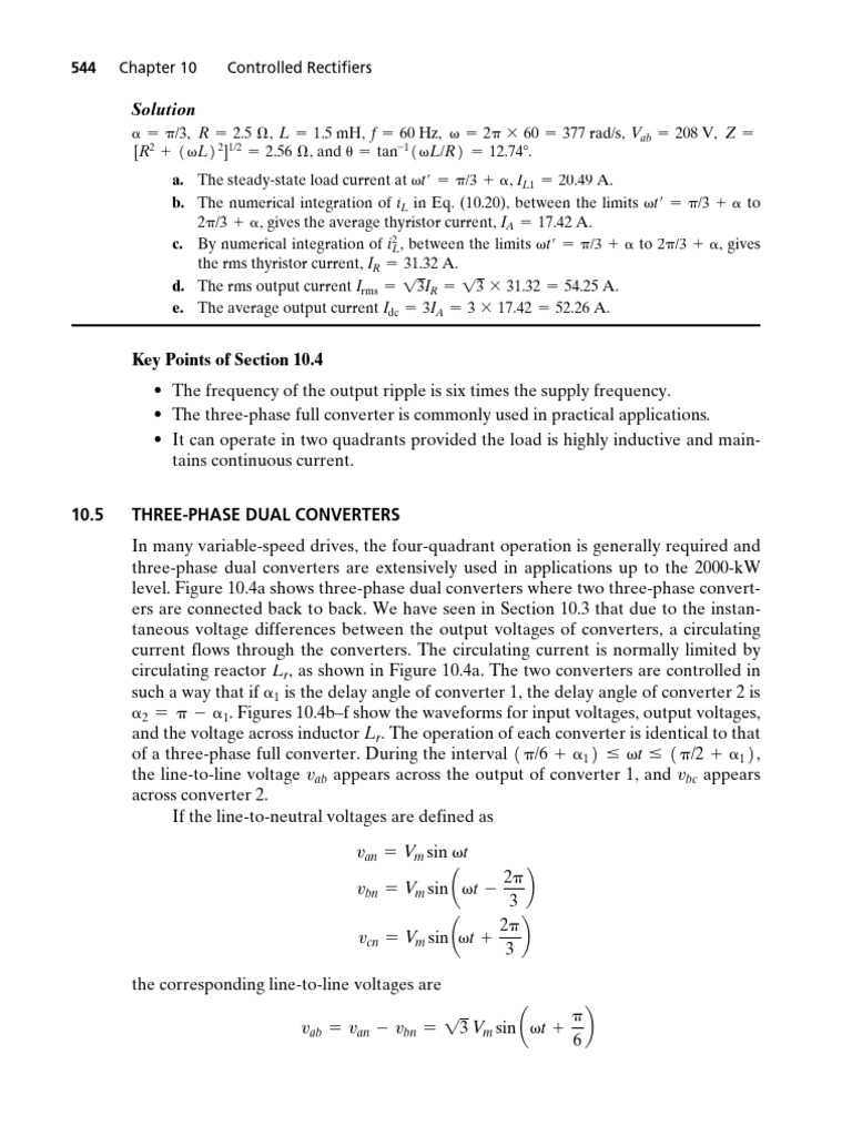 Three-Phase Dual Converter Overview | PDF | Rectifier | Power Inverter
