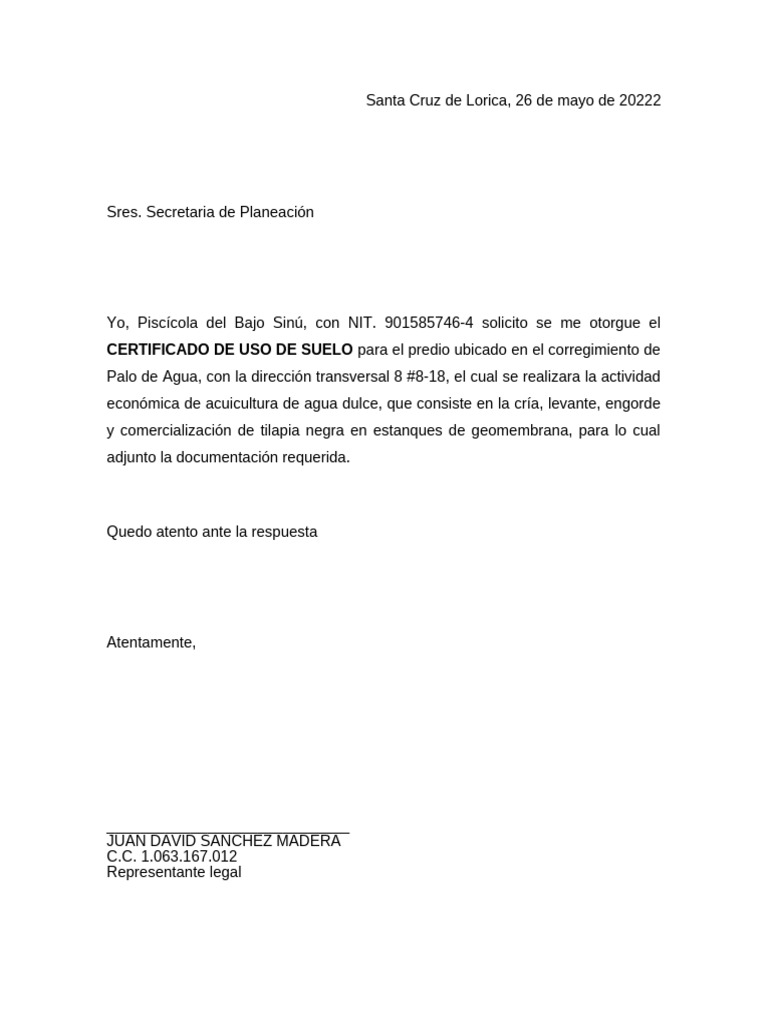 Solicitud de Certificado de Uso de Suelo | PDF | Tecnología