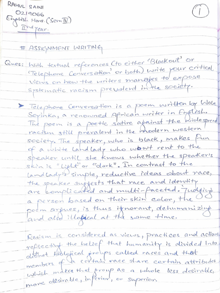 SEC Assignment | PDF | Poetry
