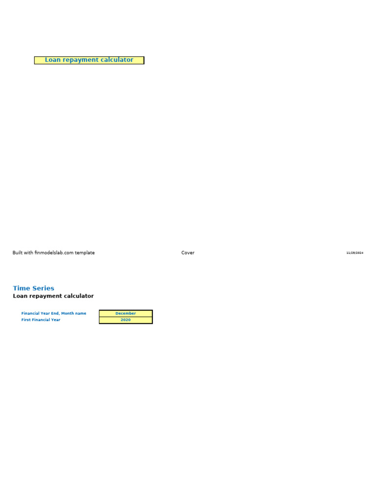 Loan Repayment Excel Template PDF Debt Interest