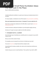Humiliation Tasks for Femdom and Sissy | PDF