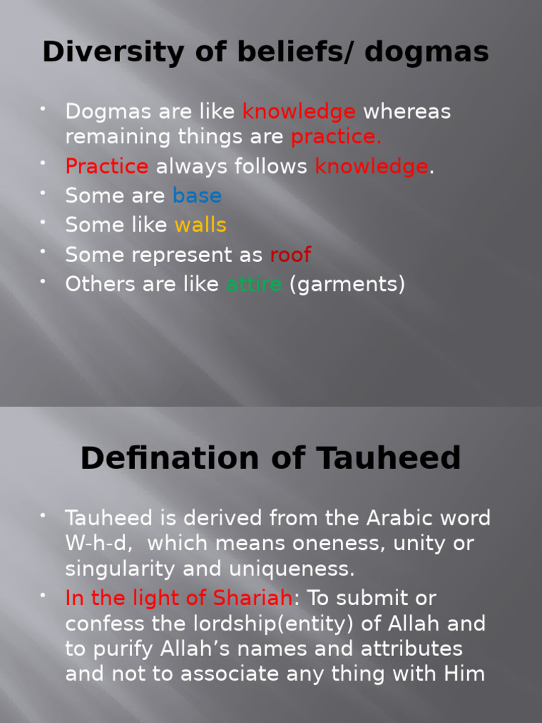 Tauheed | PDF | God In Islam | Tawhid