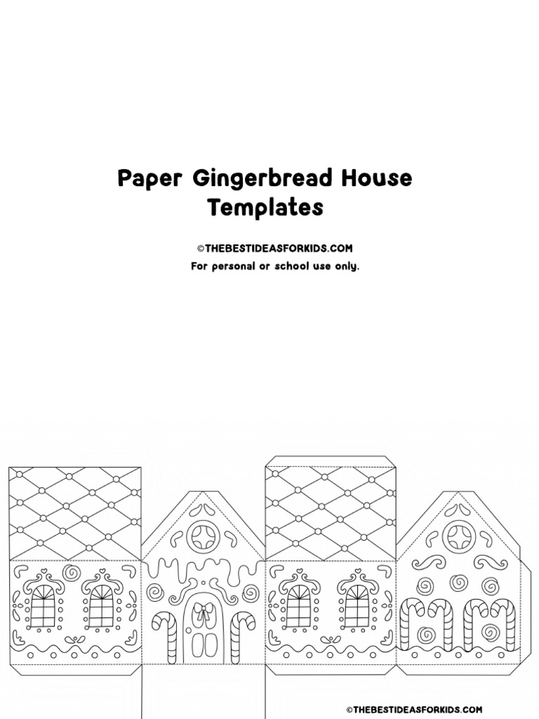 Paper Gingerbread House Templates The Best Ideas For Kids PDF