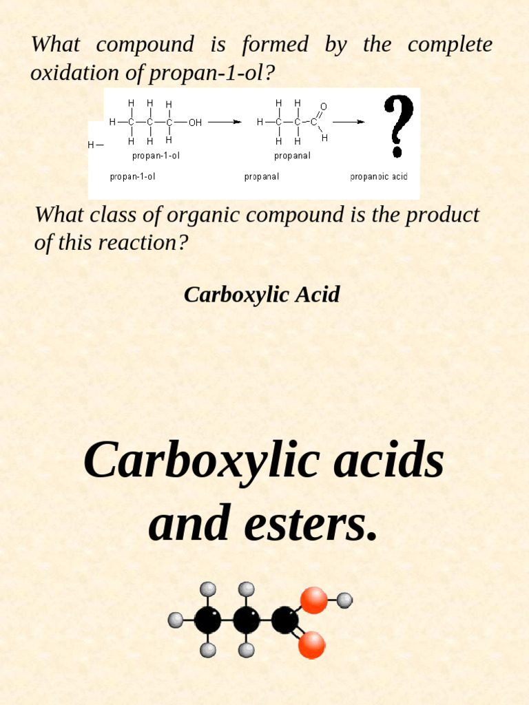 Carboxylic Acids and Esters Overview | PDF | Ester | Carboxylic Acid