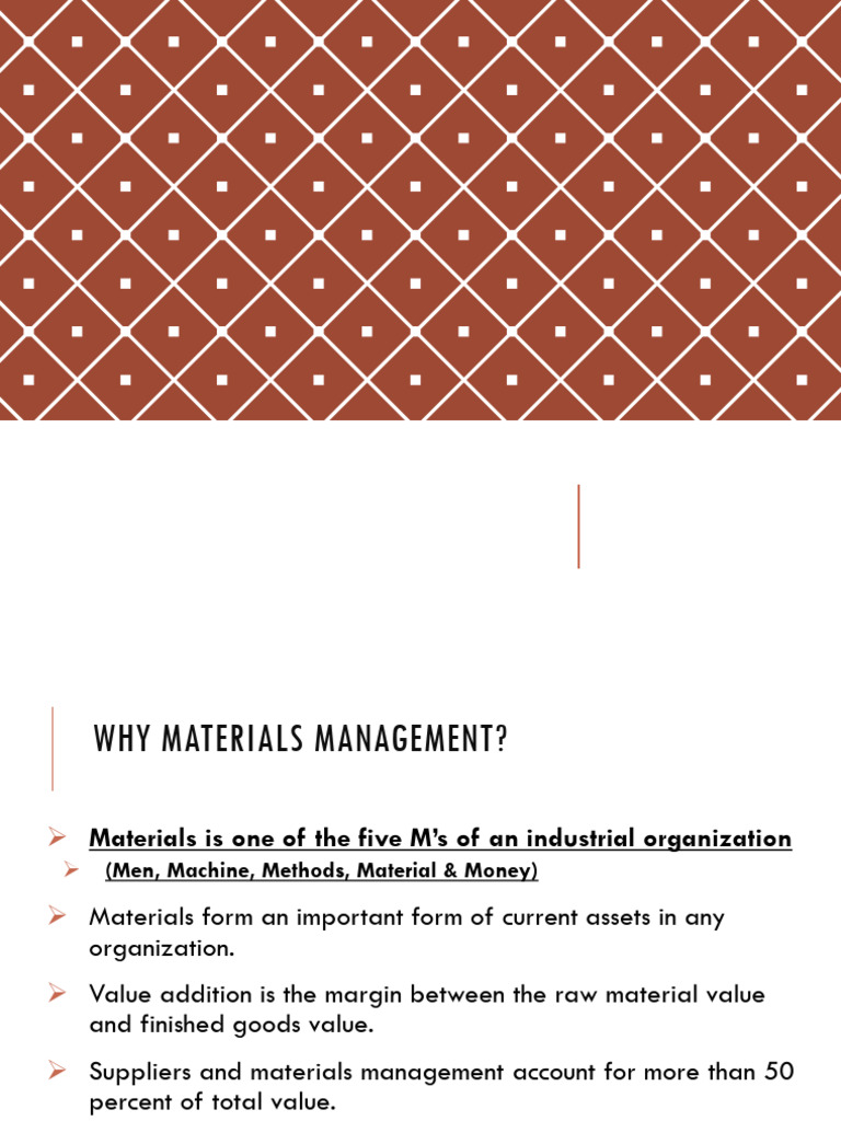 PM - Module 3.1 - Material Management and Handling | PDF | Crane ...