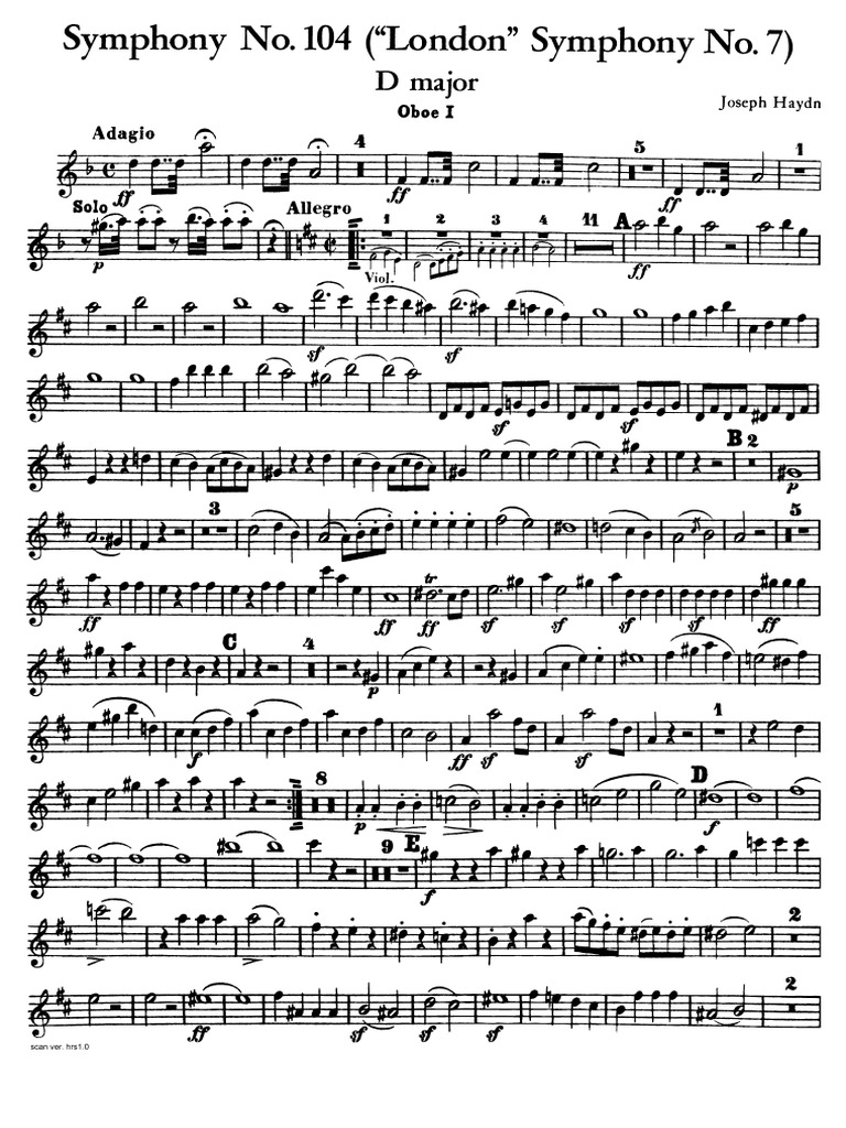 Haydn Symphony 104 | PDF