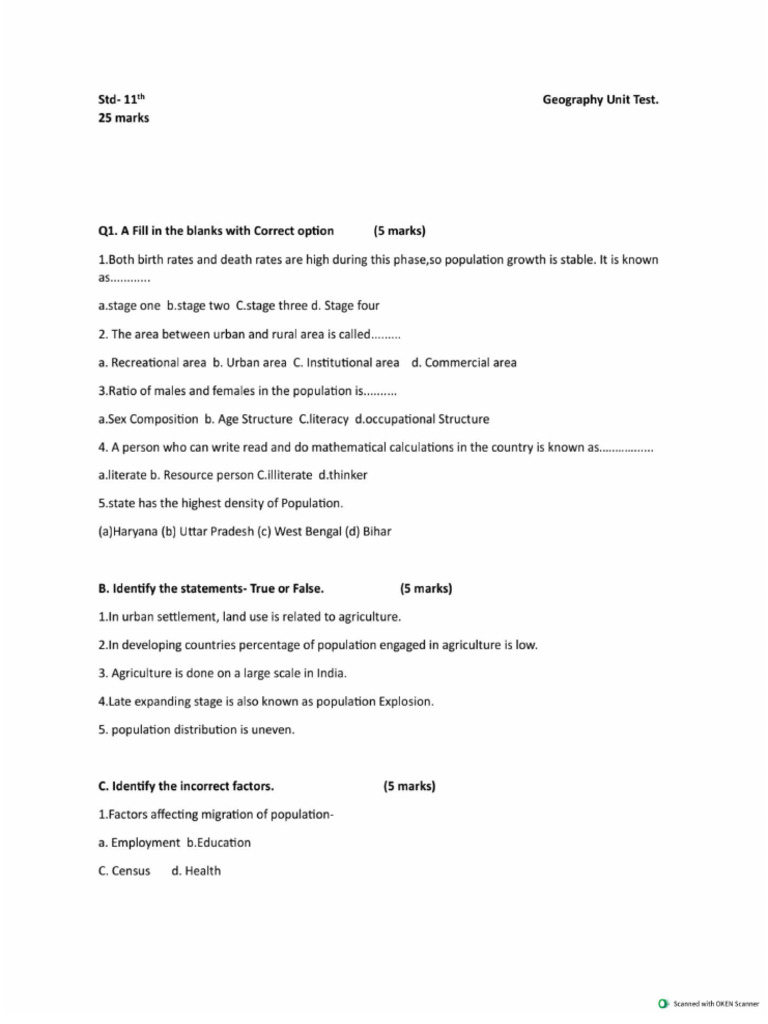 14.10.2023 (Geography in English) (11th UT 1) | PDF