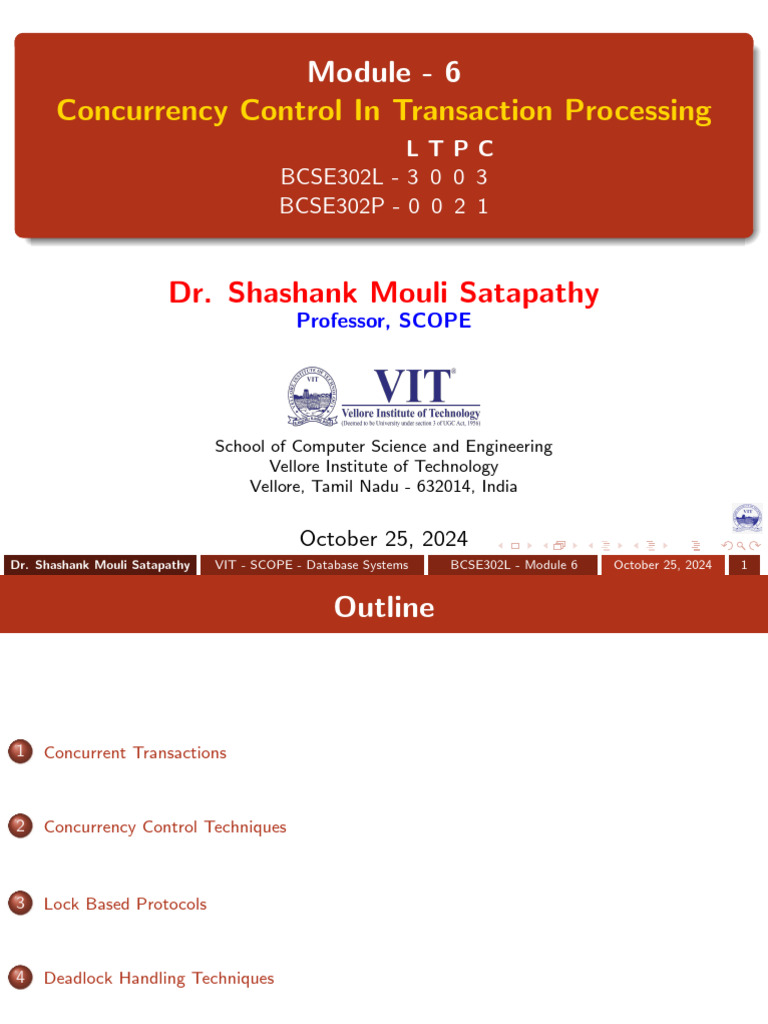 Concurrency Control in Databases | PDF | Database Transaction ...