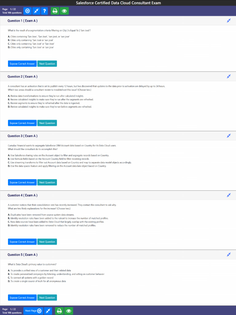 Salesforce Cloud Data Question P1 | PDF