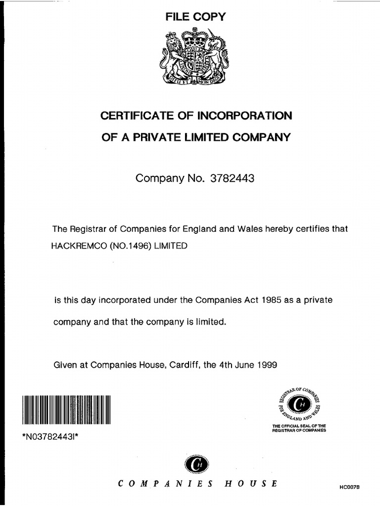 Companies House Document | PDF