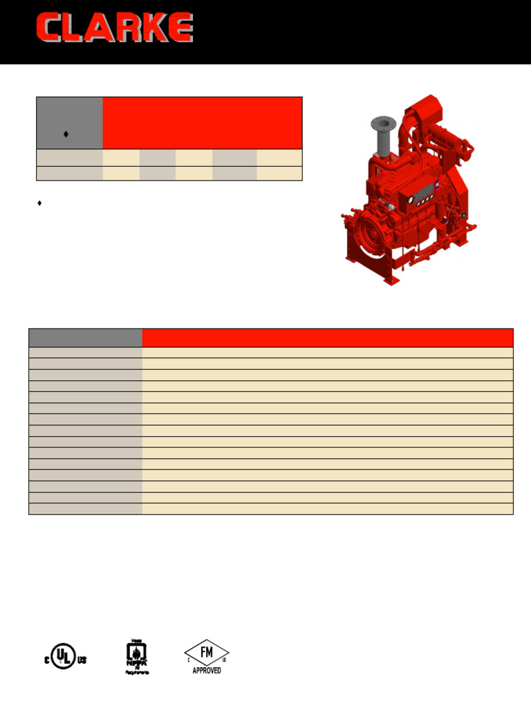 Fire Pump Engine Specifications | PDF | Engines | Piston