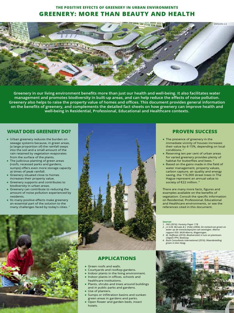 Benefits of Urban Greenery | PDF | Air Pollution | Particulates