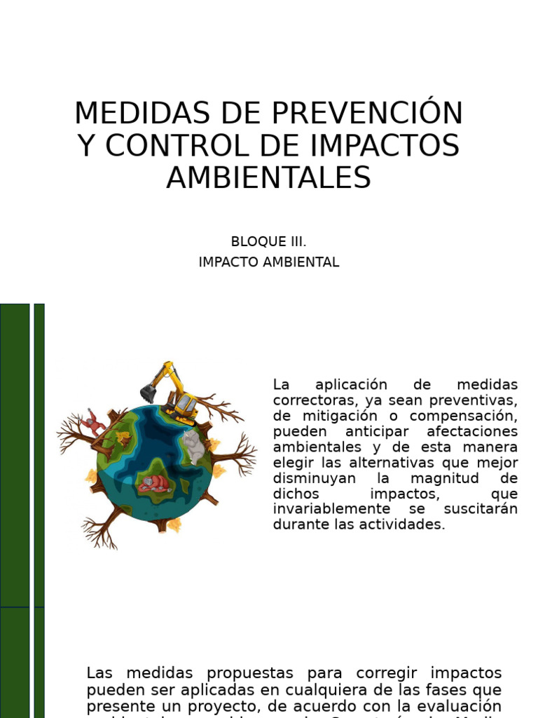Medidas para Control de Impacto Ambiental | PDF | Entorno natural ...