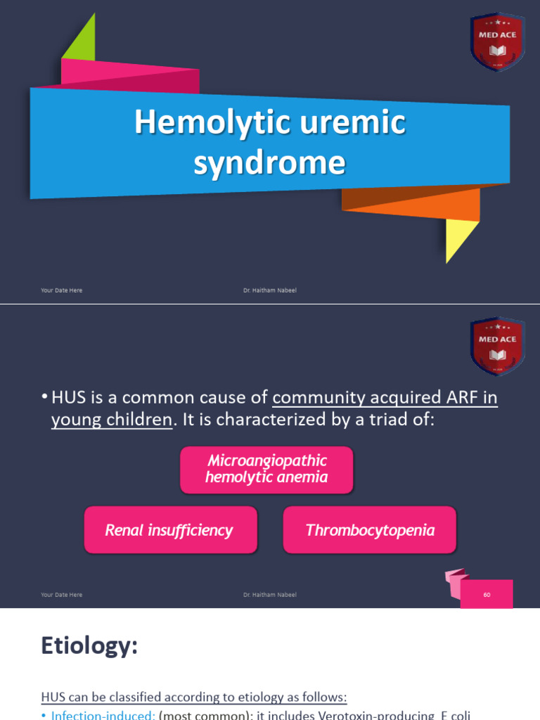Hemolytic Uremic Syndrome | PDF | Medical Specialties | Clinical Medicine