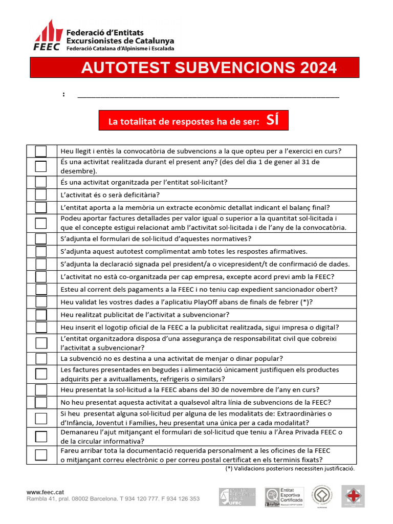 10-2024 Autotest Actualitzat | PDF