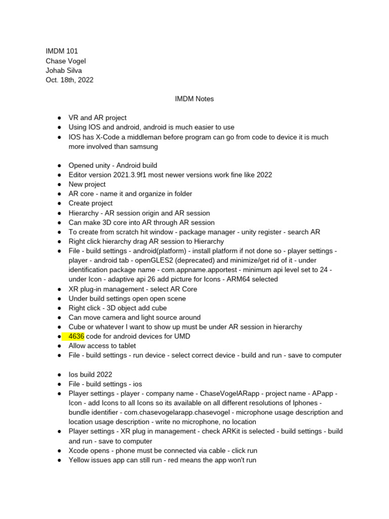 Imdm coding project pdf ios android operating system 
