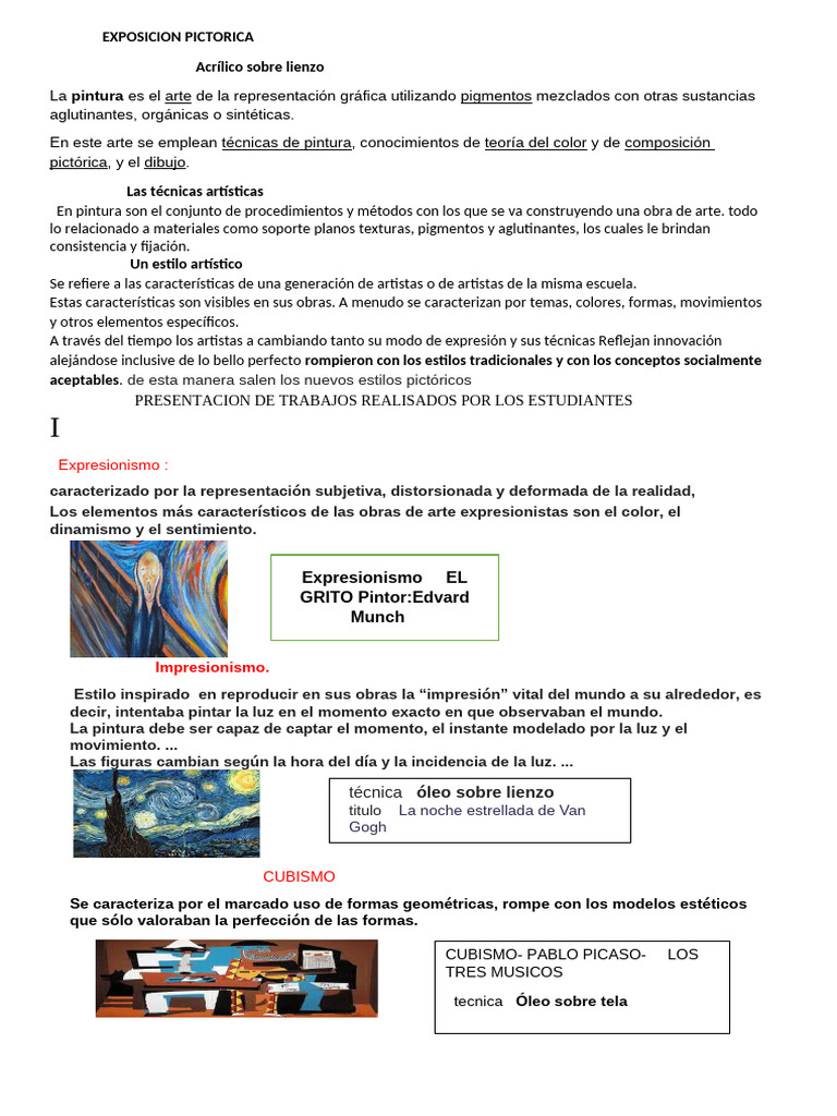 Artistas, Estilos y Tecnicas8 | PDF | Pinturas | Naturaleza muerta