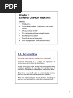 Elemental Quantum Mechanics: Outline