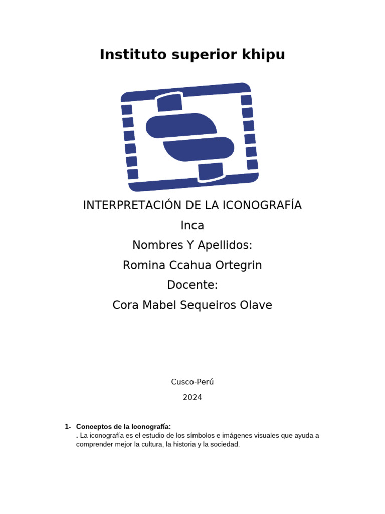 Iconografía Inca: Significado y Uso | PDF | Los símbolos | Comunicación