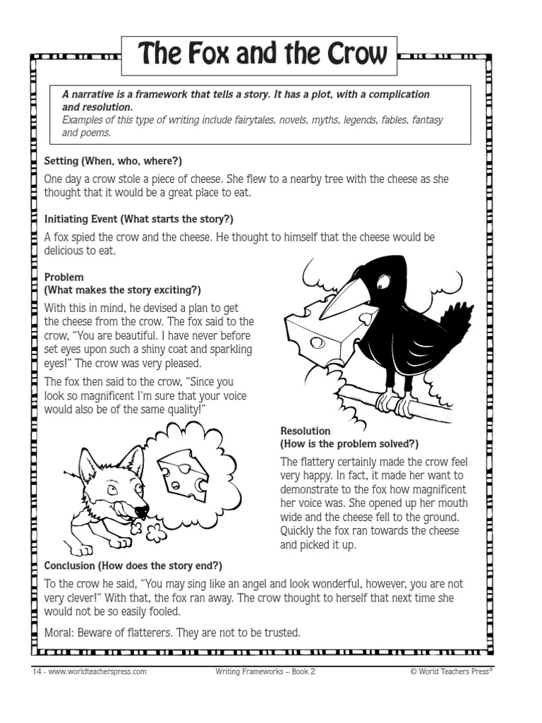 The Fox and the Crow (Fabel Story) Exercício Físico
