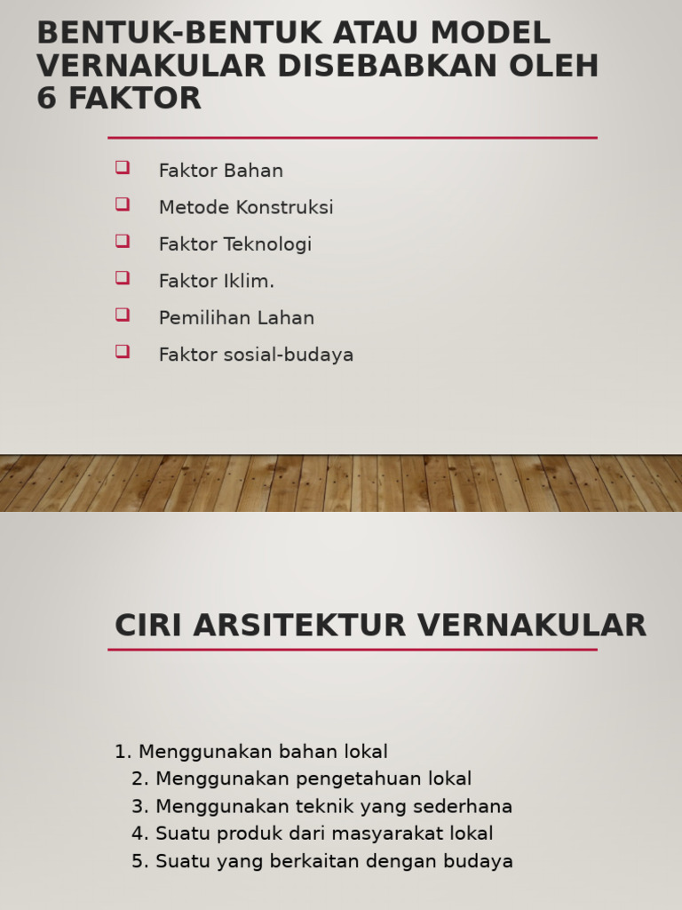 Identifikasi Bangunan Vernakular | PDF