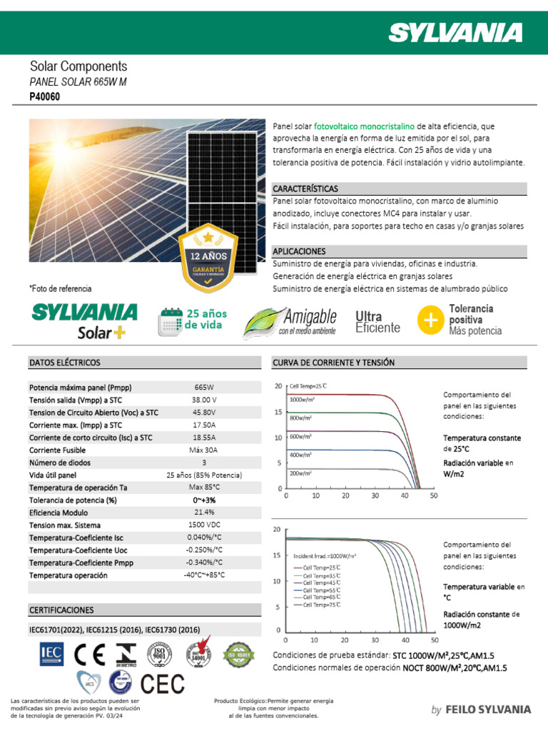 Solar Components: Panel Solar 665W M | PDF | Panel solar | Ingenieria ...