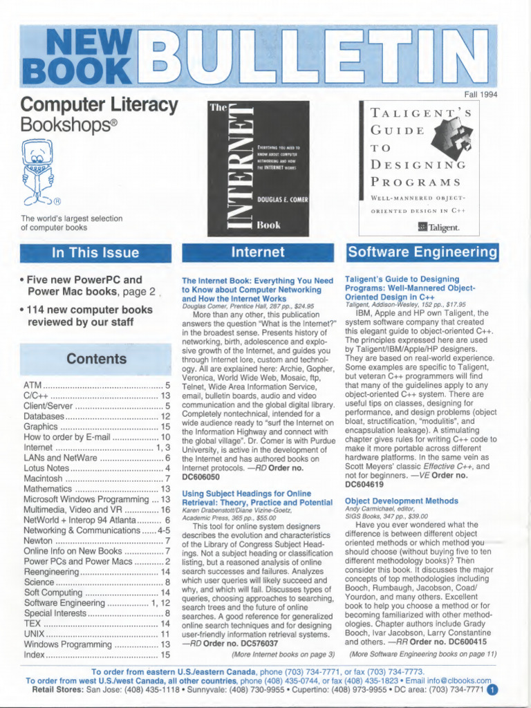Computer Literacy Bookshops New Book Bulletin Fall 1994 | PDF ...