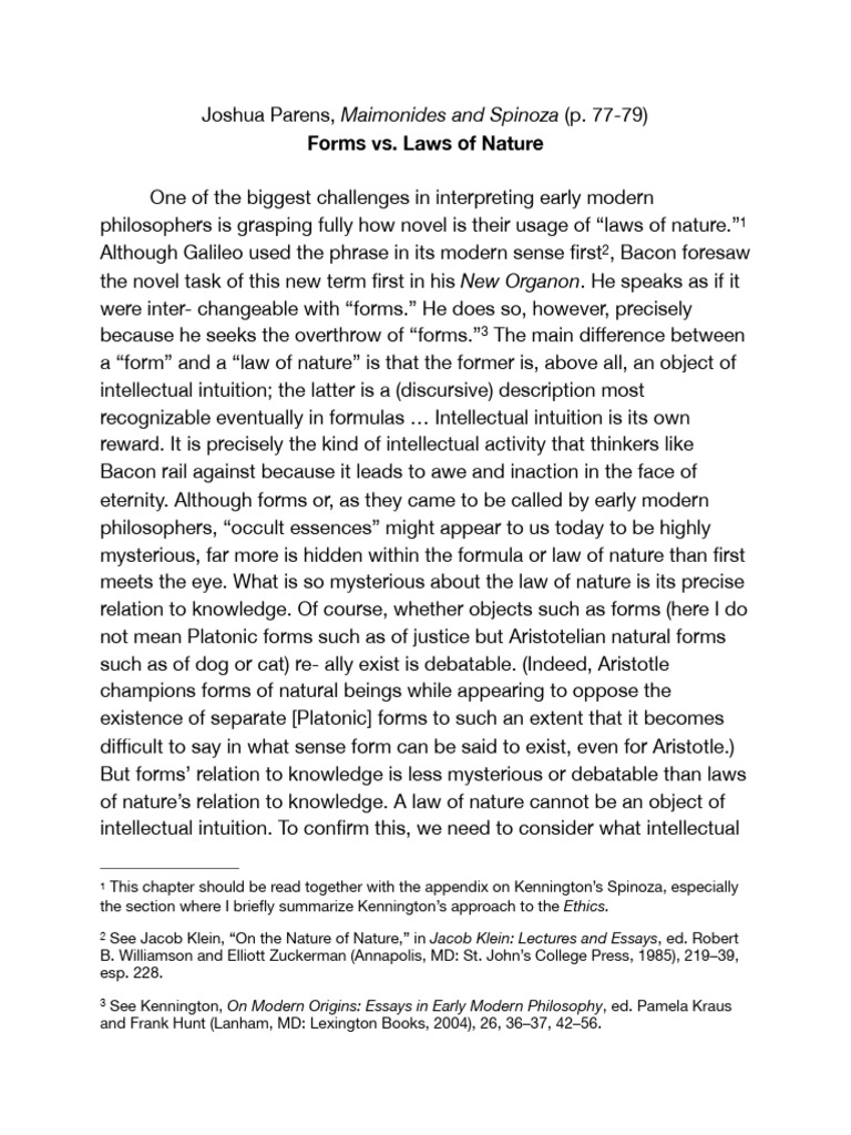 Forms vs. Laws of Nature in Philosophy | PDF | Rationalism | Western ...