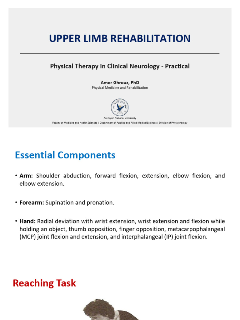 Upper Limb Rehabilitation | PDF | Anatomical Terms Of Motion | Hand