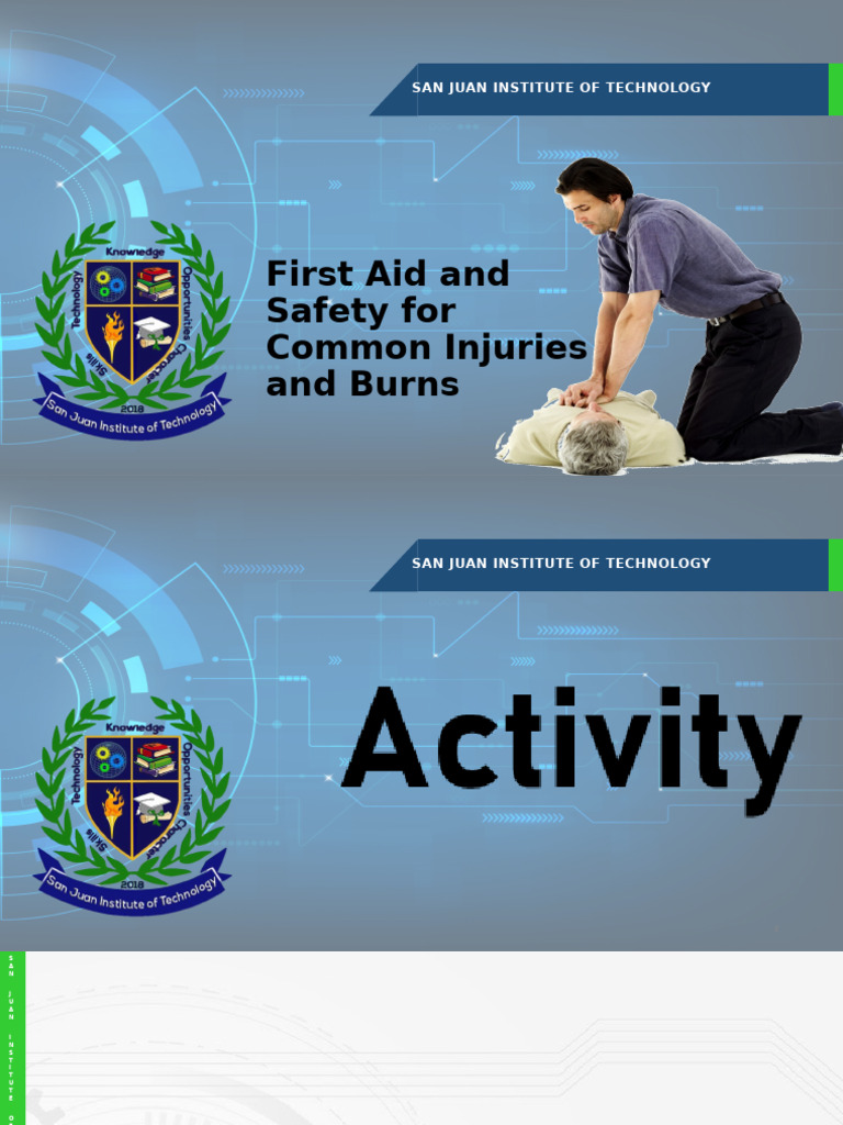 First Aid for Injuries and Burns Guide | PDF | First Aid | Clinical ...