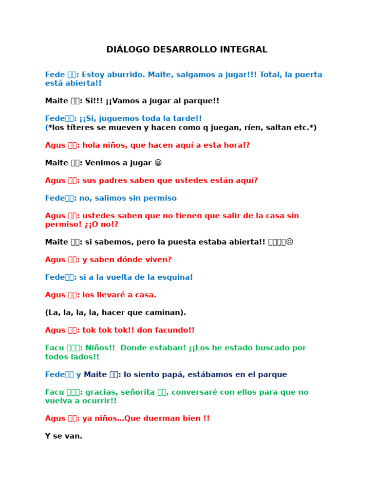 Diálogo sobre el juego y la seguridad | PDF | Artes del Lenguaje y ...