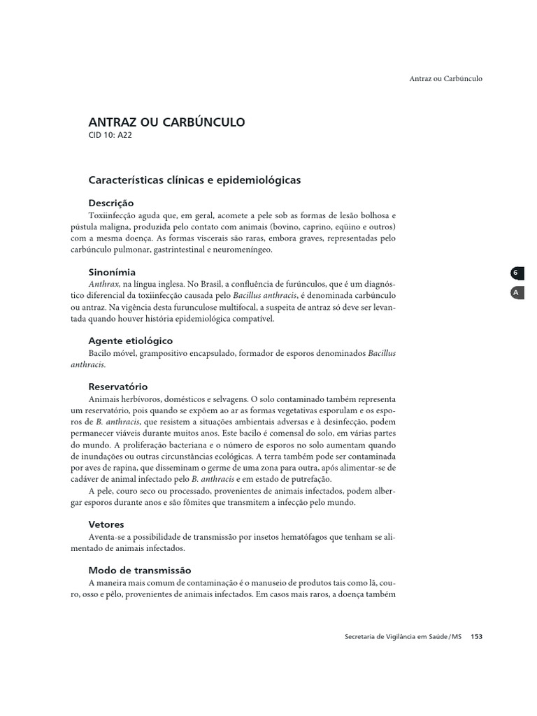 Definição e Características do Antraz | PDF | Antraz | Causas de morte