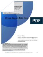 Group Report
