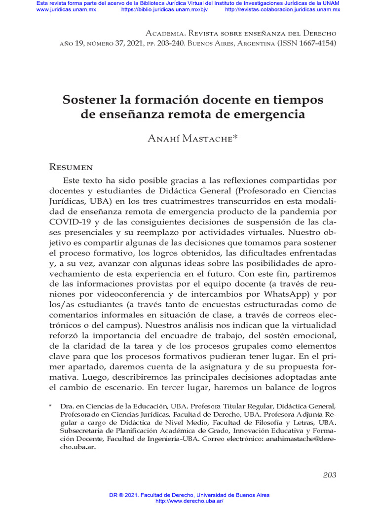 Formación docente en enseñanza remota | PDF | Maestros | Enseñando