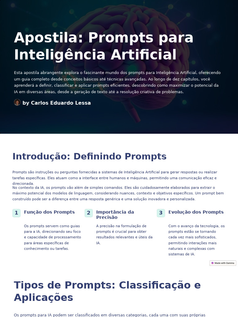 Apostila Prompts para Inteligencia Artificial | PDF | Inteligência ...