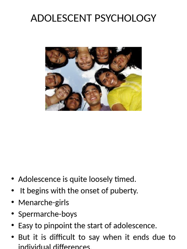 Adolescent Psychology | PDF | Adolescence | Self Esteem