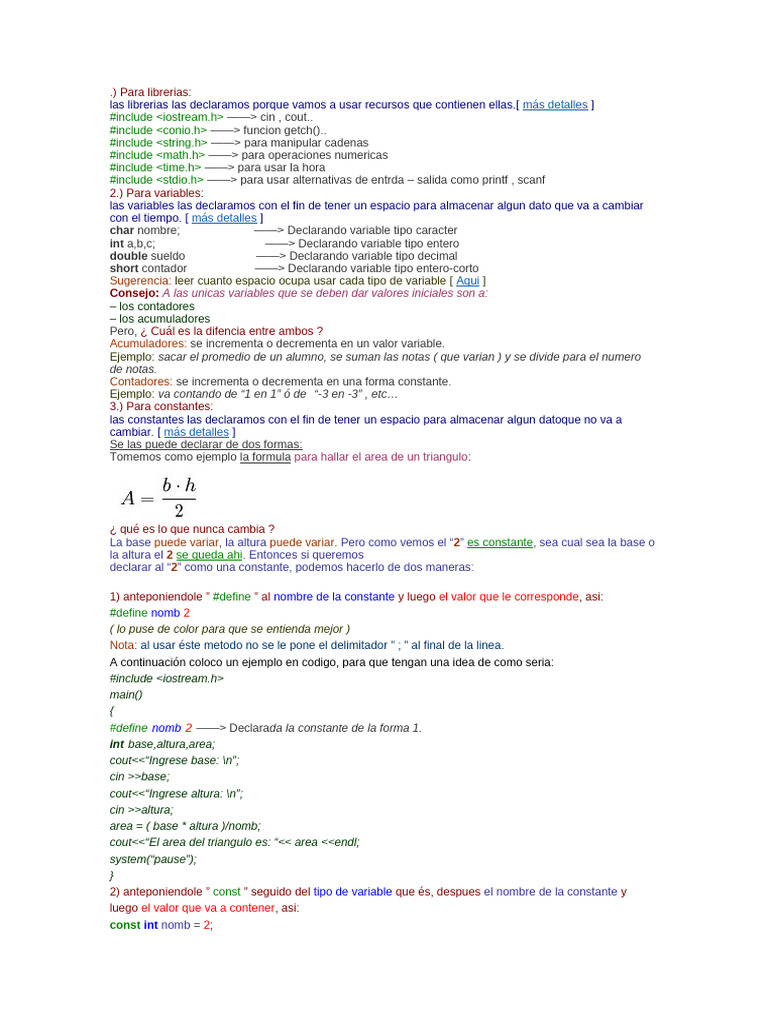 Manual Completo de Dev-C++ en PDF | PDF | División (Matemáticas) | C