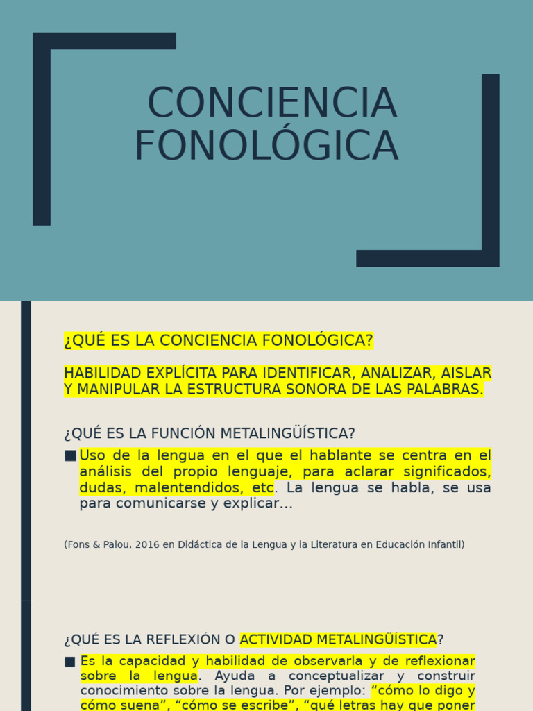 Conciencia Fonológica - 300822 | PDF | Palabra | Comunicación humana