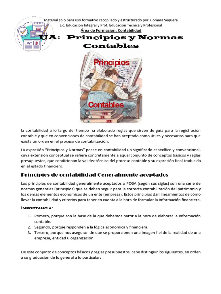 Principios y Normas Contables Esenciales | PDF | Contabilidad | Business