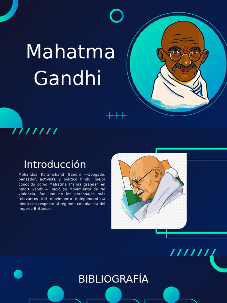 Gandhi: Líder de la No Violencia | PDF | Mahatma Gandhi